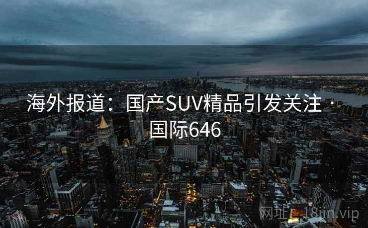 海外报道：国产SUV精品引发关注 · 国际646  第1张